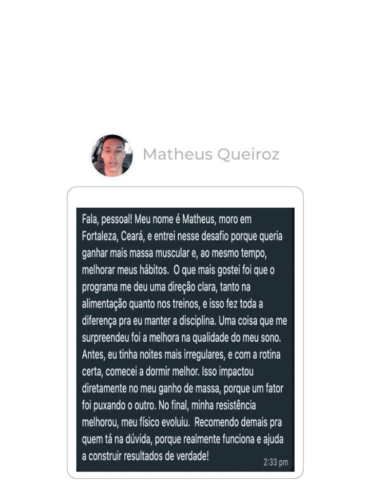 Matheus - depoimento